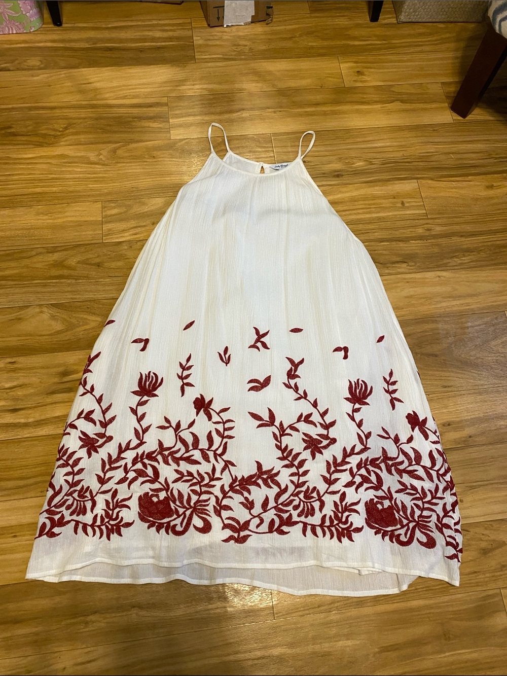 Lucky Brand White Linen Sundress; size XL